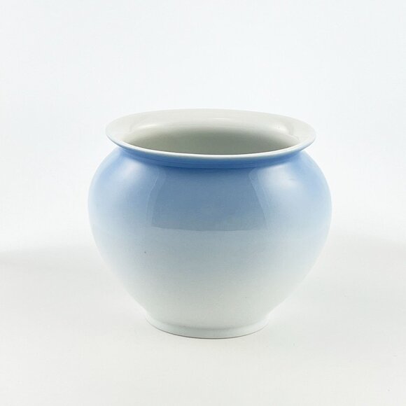 Vintage Lyngby Porcelain Copenhagen Denmark Nautical Fjord Goose Oval Bud Vase - Picture 4 of 7